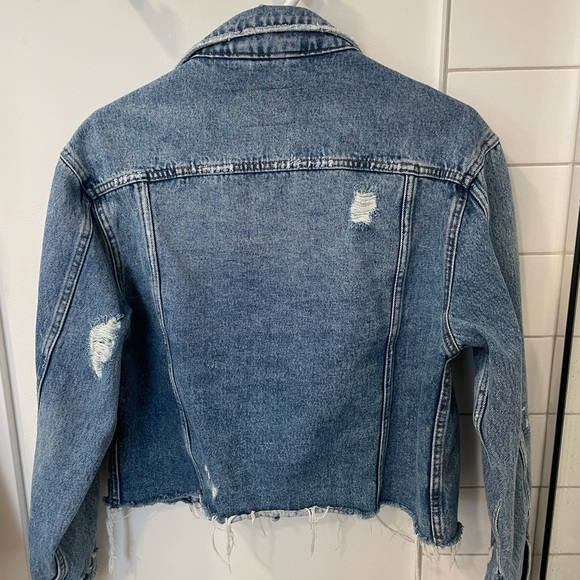 Zara Raw Edge Jean Jacket - Picture 3 of 3
